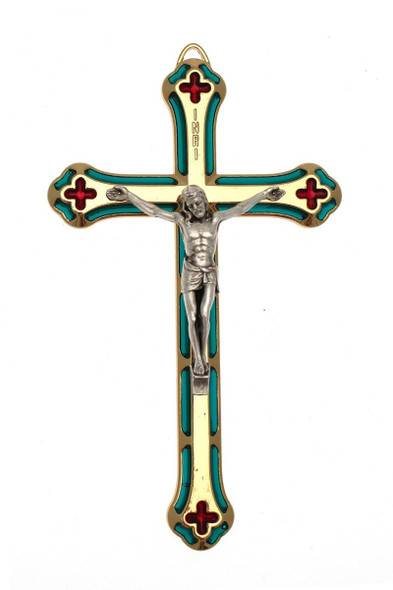 Coloured Metal Hanging Cross
