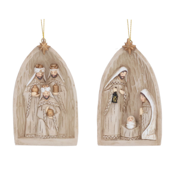 Resin Nativity in Stable Decoration