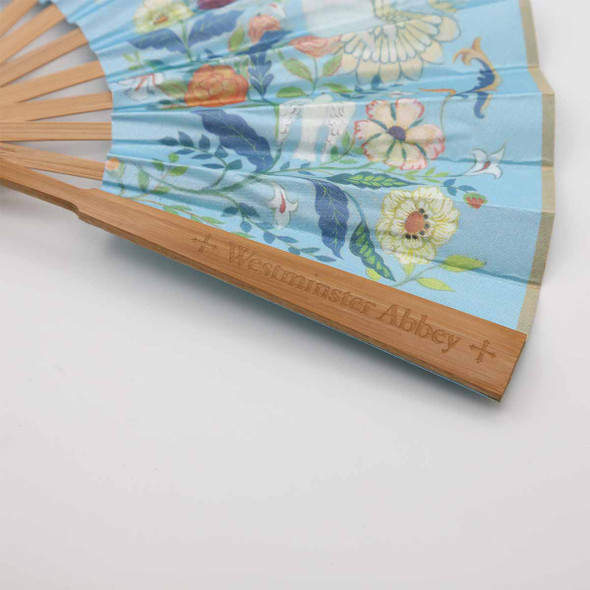 Westminster Abbey Floral Abbey Silk and Bamboo Fan