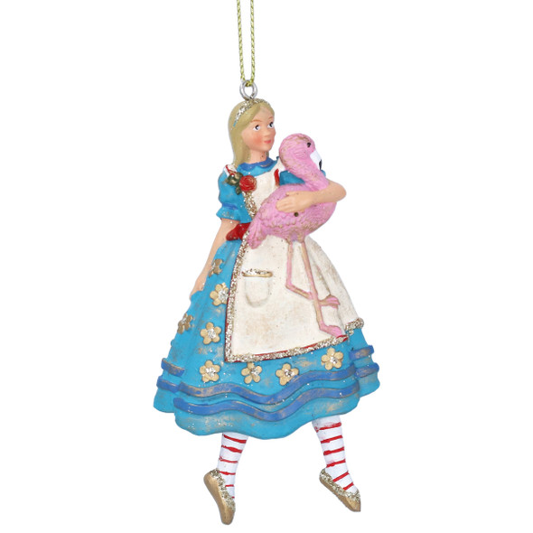 Alice in Wonderland Flamingo Resin Decoration