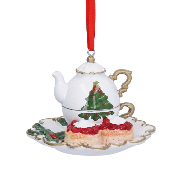 Tea & Scones Resin Decoration