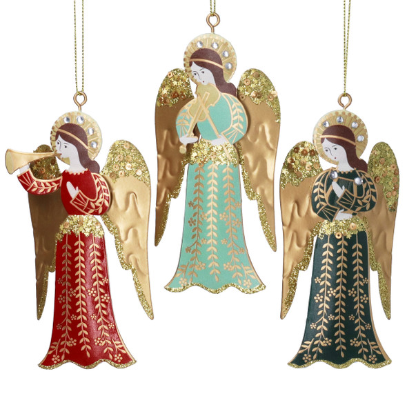 Musician Angel Tin Decoration