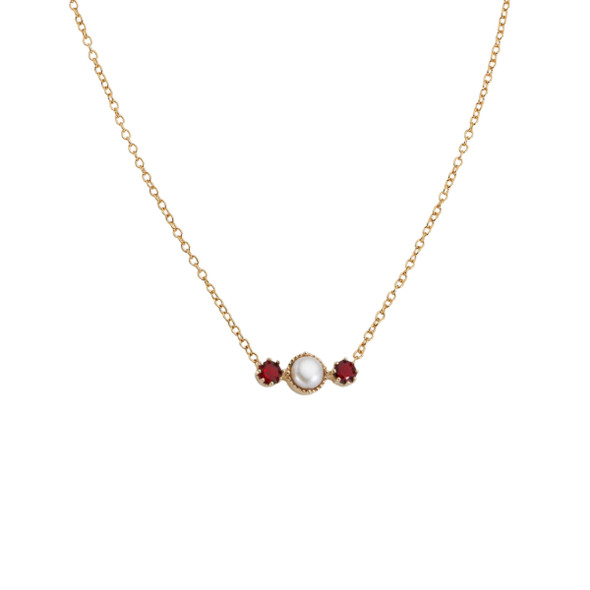 Queen Victoria Pearl Star 18k Gold Plated Necklace