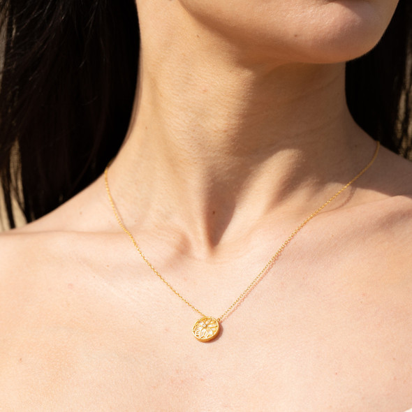 Mother of Pearl 18k Gold Plated Necklace