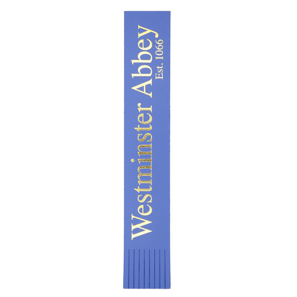 Westminster Abbey Bright Blue Leather Bookmark