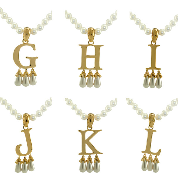 Anne Boleyn Pearl Initial Necklace