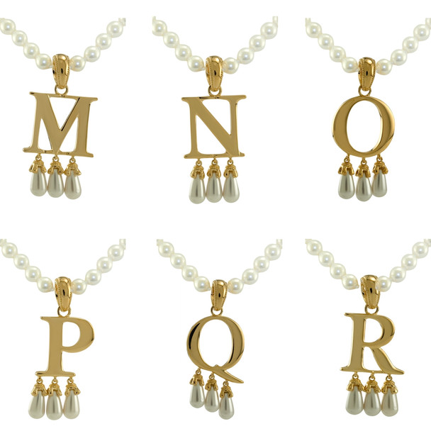 Anne Boleyn Pearl Initial Necklace