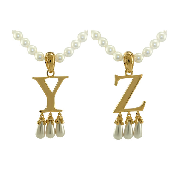 Anne Boleyn Pearl Initial Necklace