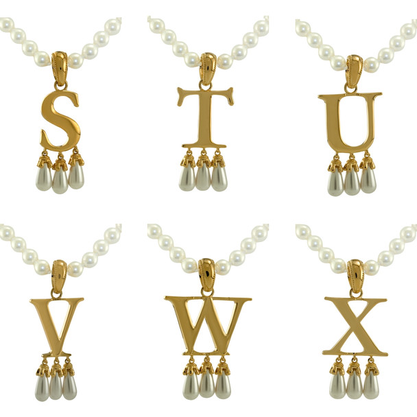 Anne Boleyn Pearl Initial Necklace