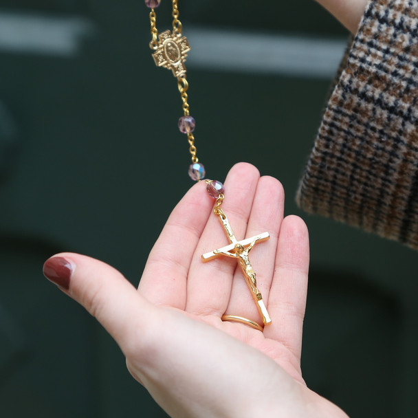 Gold & Amethyst Rosary