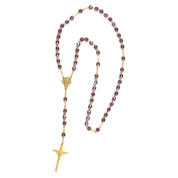 Gold & Amethyst Rosary 