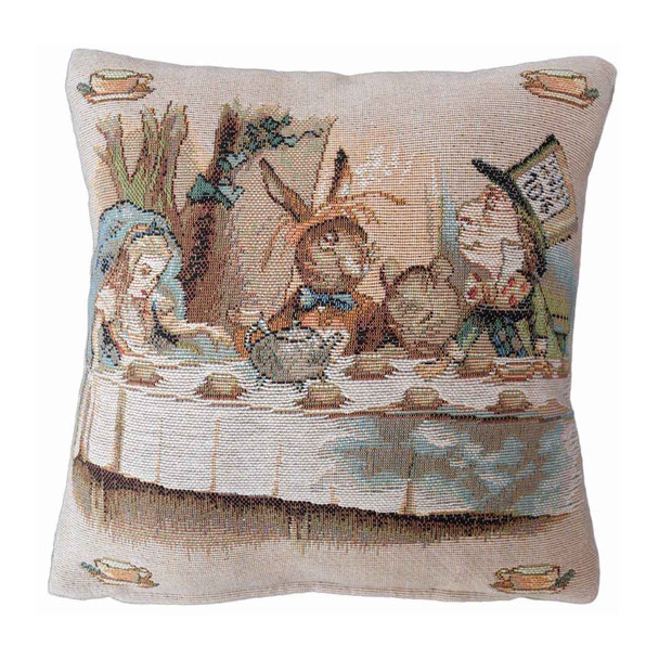 Alice in Wonderland Tea Party Small Cushion Cover