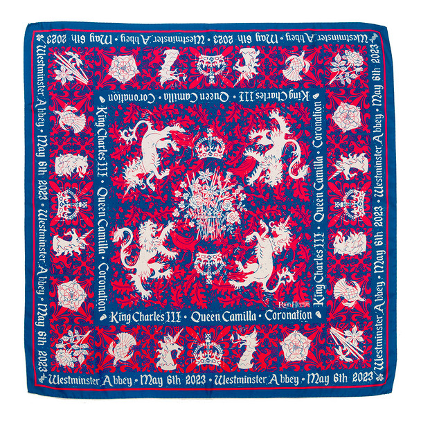 King Charles III Coronation Silk Scarf