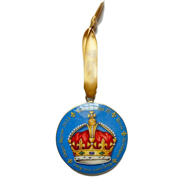 King Charles III Coronation Blue Metal Decoration