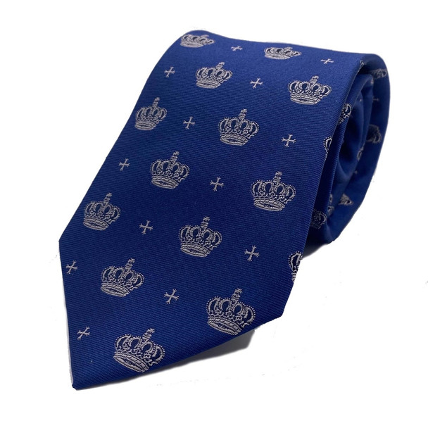 Blue St. Edward's Coronation Crown Silk Tie
