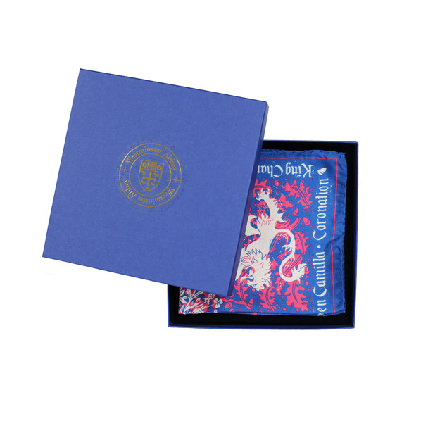 King Charles III Coronation Silk Pocket Square