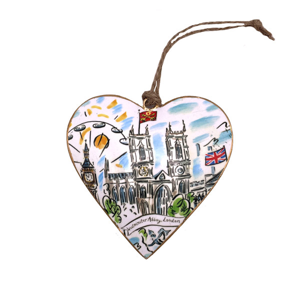 London Scenes Heart Decoration