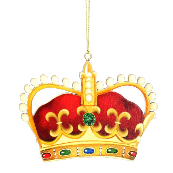 Red Wooden Crown Decoration