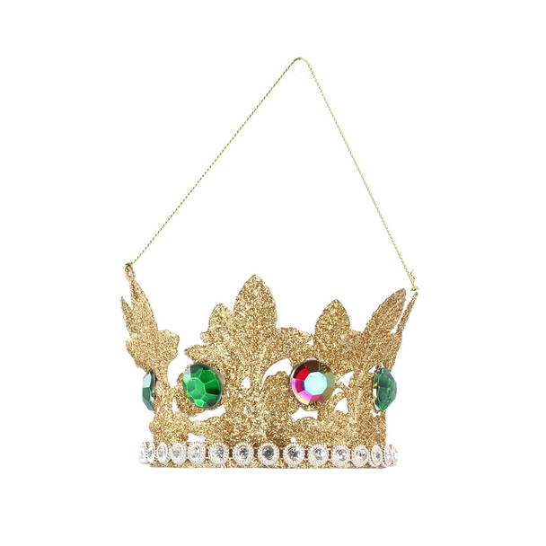 Glitter Round Jewel Crown Decoration