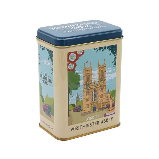 Westminster Abbey London Travel Poster Tea Tin