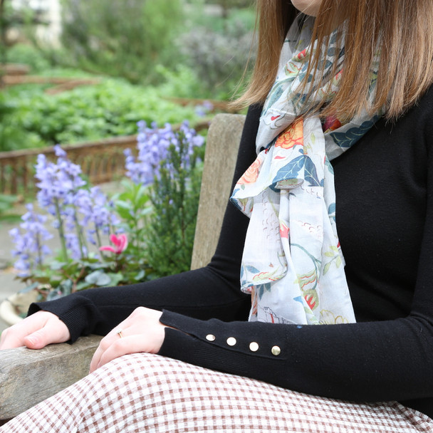 Westminster Abbey Floral Abbey Cotton Scarf