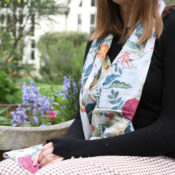 Westminster Abbey Floral Abbey Cotton Scarf