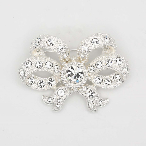 Queen Elizabeth II Sterling Silver Bow Brooch