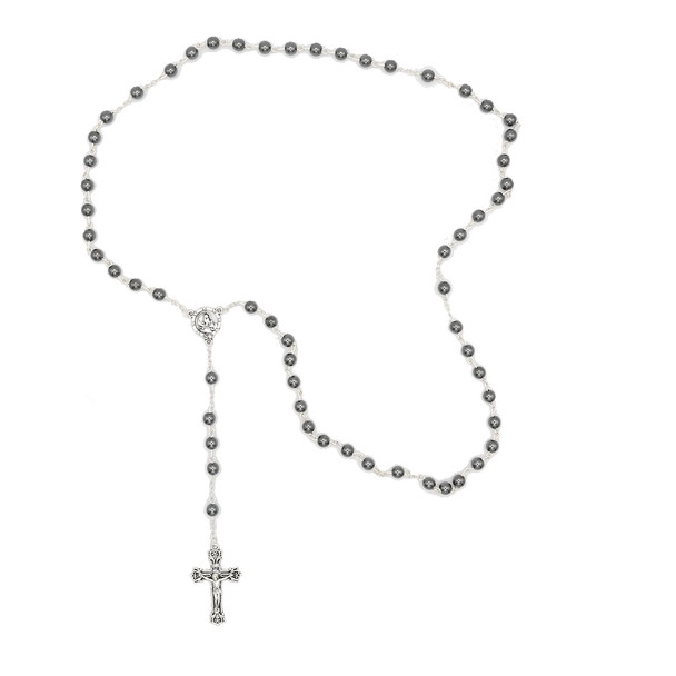 Glass Hematite Rosary