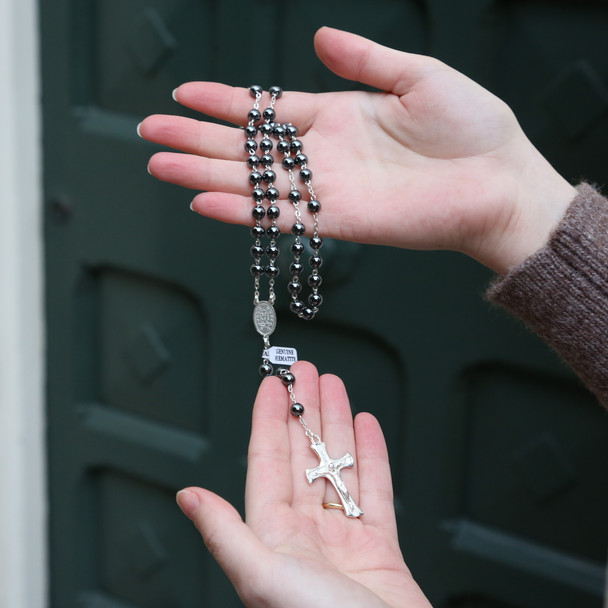 Sterling Silver Haematite Rosary