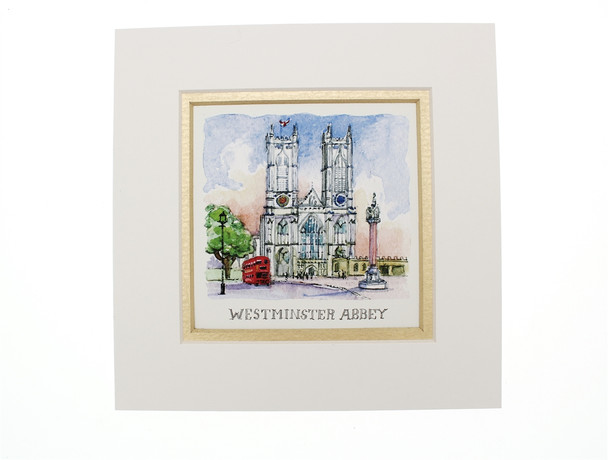 Westminster Abbey Mini Mounted Print