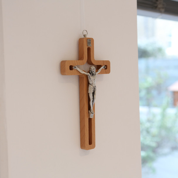 Beech Wood Crucifix