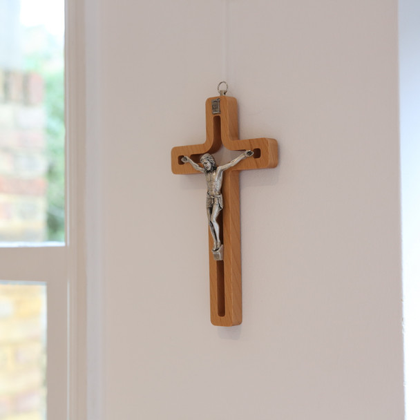 Beech Wood Crucifix
