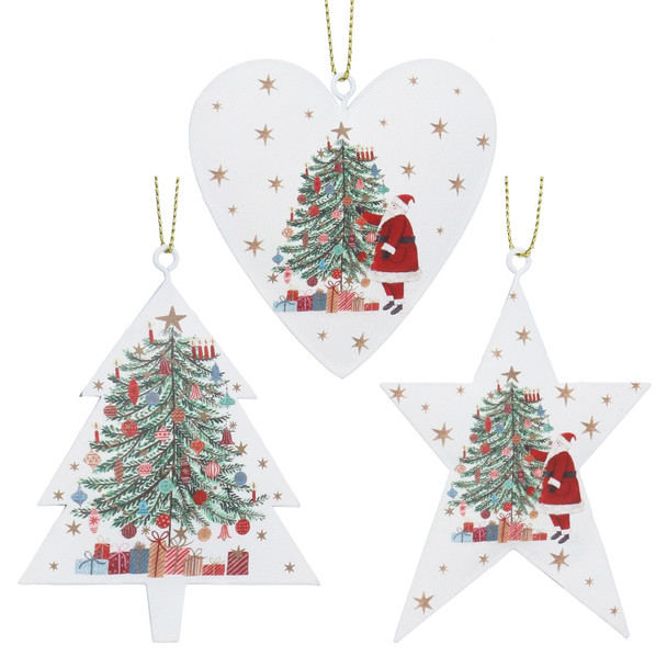 Nostalgia Christmas Tree Tin Decoration