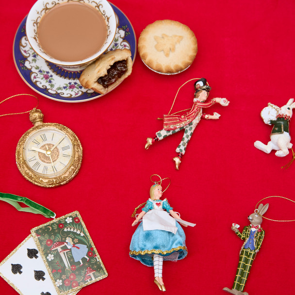 Alice in Wonderland Fabric Resin Decoration