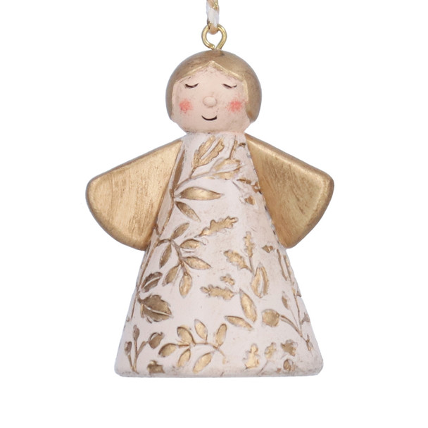 Resin Angel with Gold Pattern