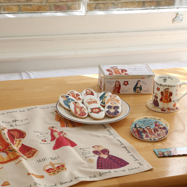 Henry VIII and his Six Wives Cotton Tea Towel