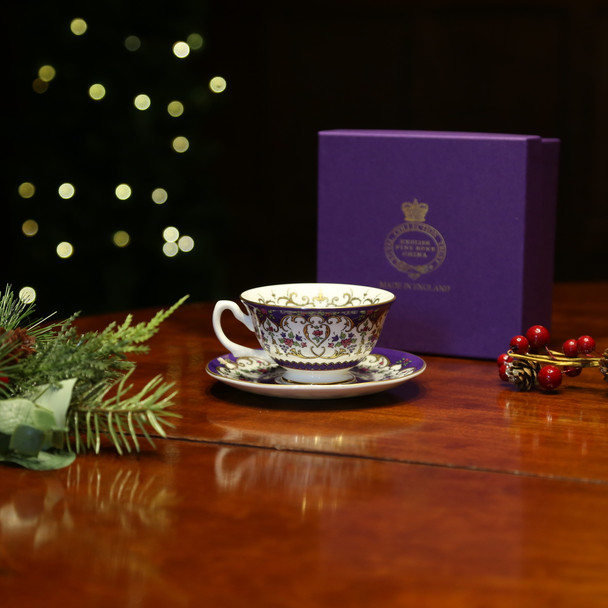 Queen Victoria Bone China Teacup & Saucer