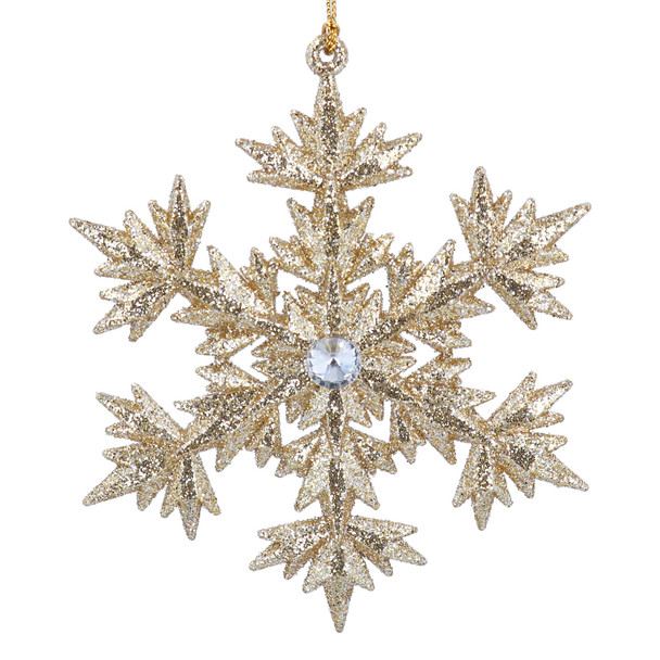 Gold Snowflake Acrylic Decoration