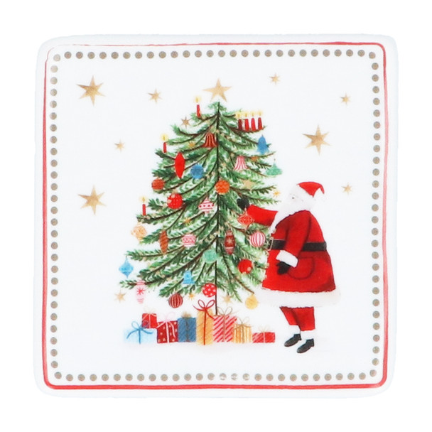 Nostalgia Christmas Tree Porcelain Coaster