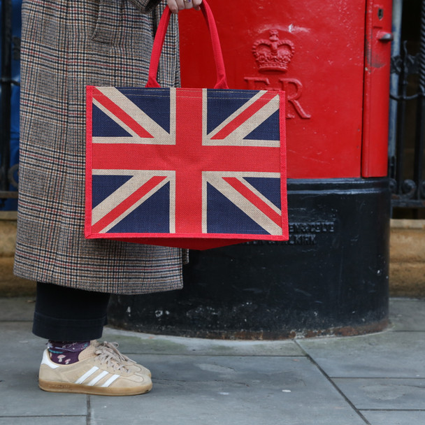 Westminster Abbey Union Jack Jute Bag
