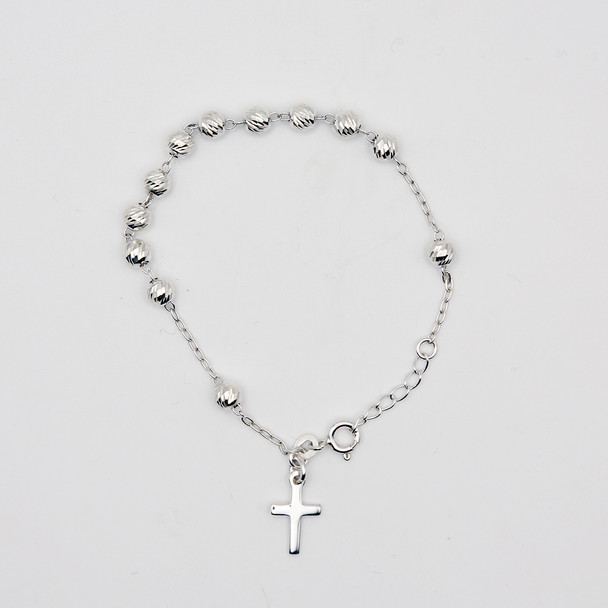 Sterling Silver Rosary Bracelet