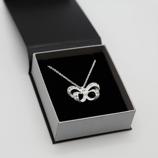 Queen Elizabeth II Sterling Silver Bow Necklace
