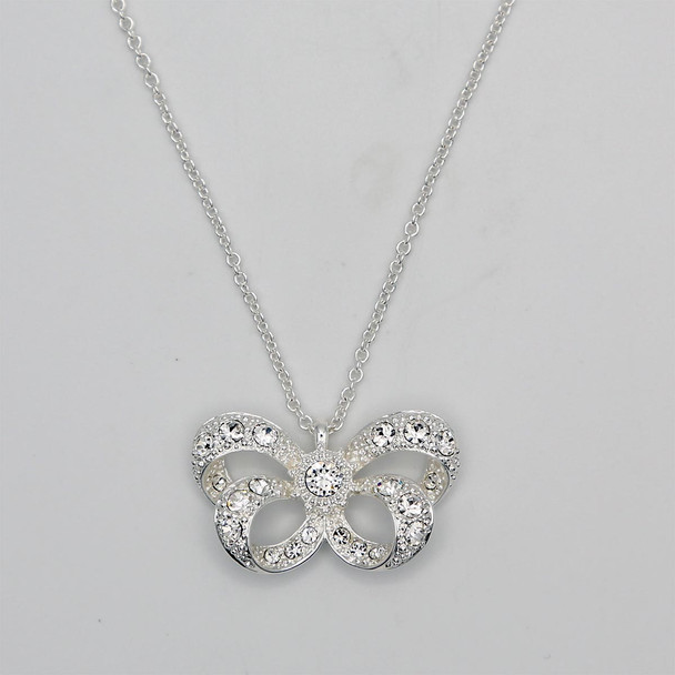Queen Elizabeth II Sterling Silver Bow Necklace