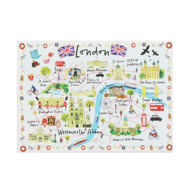 Westminster Abbey London Map Magnet