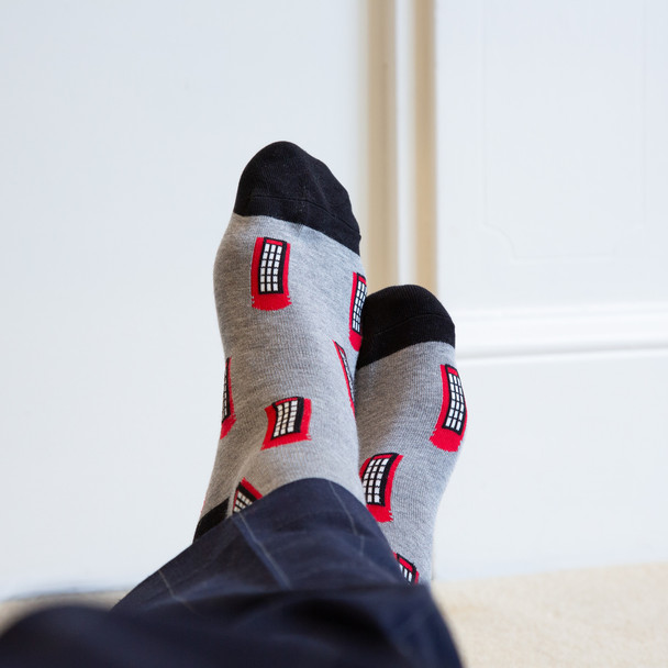 London Telephone Box Socks