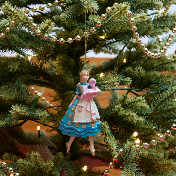 Alice in Wonderland Flamingo Resin Decoration
