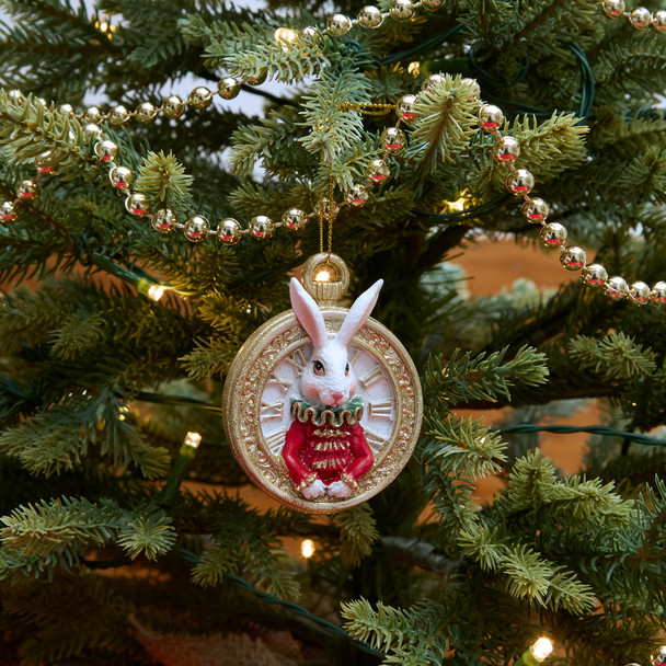 Alice in Wonderland White Rabbit Pocket Watch Resin Decoration