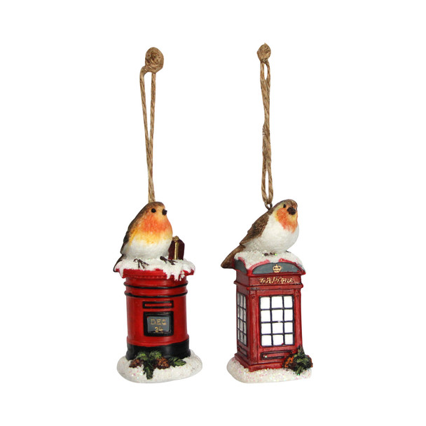 Robin Perching Resin Decoration