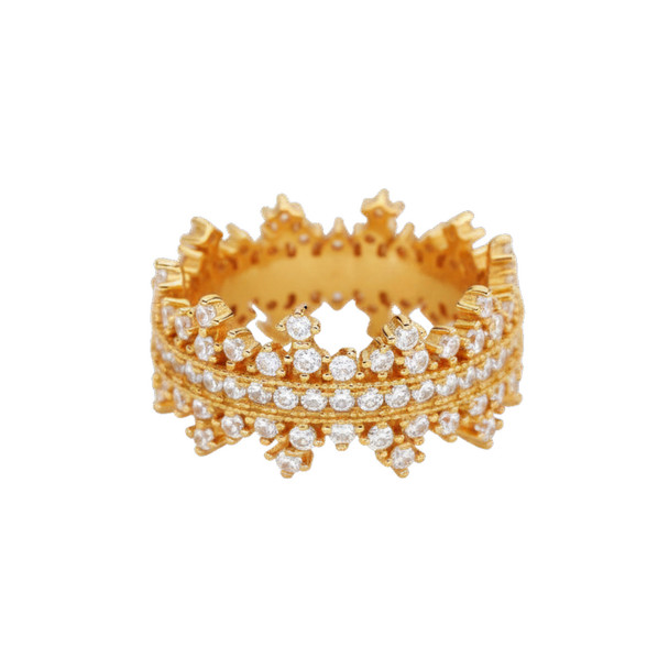 Reina Crown Filigree 24k Gold Plated Ring