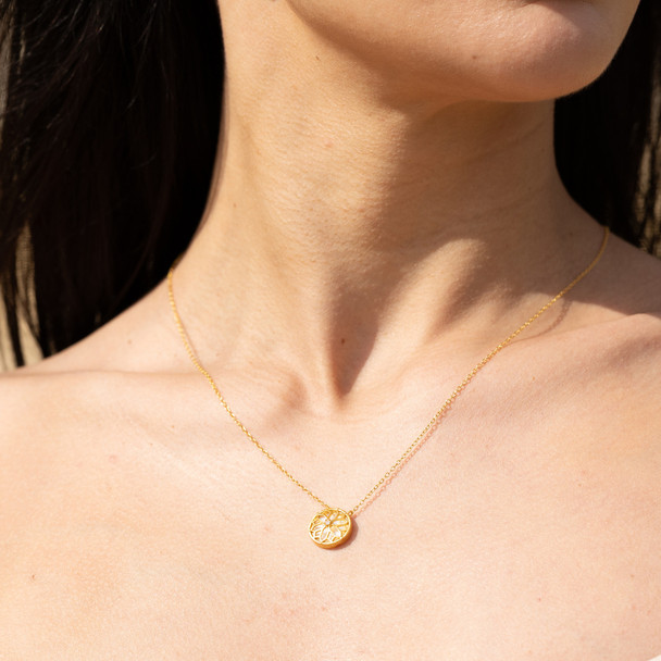 Mother of Pearl 18k Gold Plated Necklace